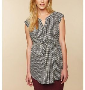 Motherhood Maternity Cap Sleeve Tunic Top